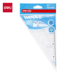 Kolmnurk DELI Woove 60°/18cm, läbipaistev