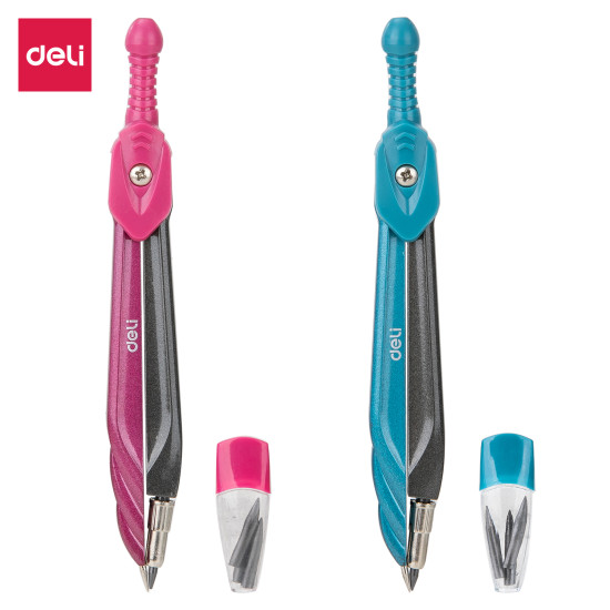Циркуль DELI "Sirkel 1-part", Assorted Colors, Прочная конструкция из Zamak.