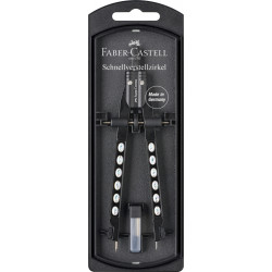 Циркуль Faber-Castell Factory Quick-Set 340мм хром черный