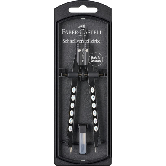 Циркуль Faber-Castell Factory Quick-Set 340мм хром черный