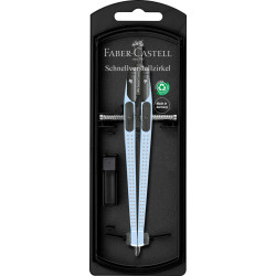 Циркуль Faber-Castell Grip Быстрая фиксация до 390 мм Небесно-голубой