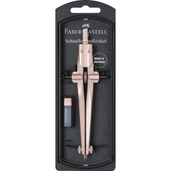 Циркуль Faber-Castell Stream, быстрозажимной, розовое золото