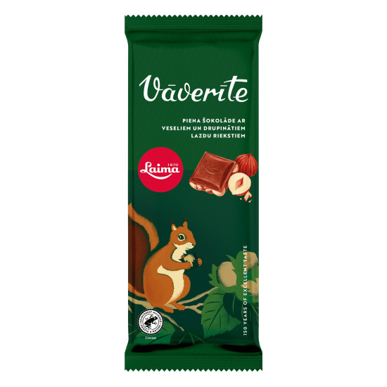 Молочный шоколад Laima Vāverīte, 90г