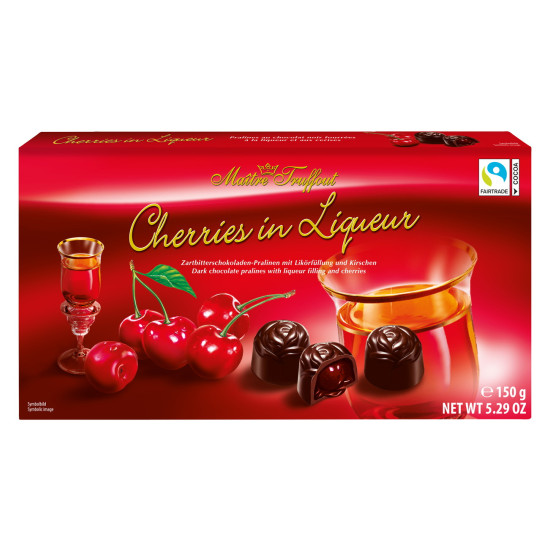 Šokolādes konfektes Maitre Truffout ar ķiršiem un liķieri 165g