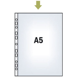 *Dokumentu kabata U veida A5, 40 mic, 1gab, glancēta